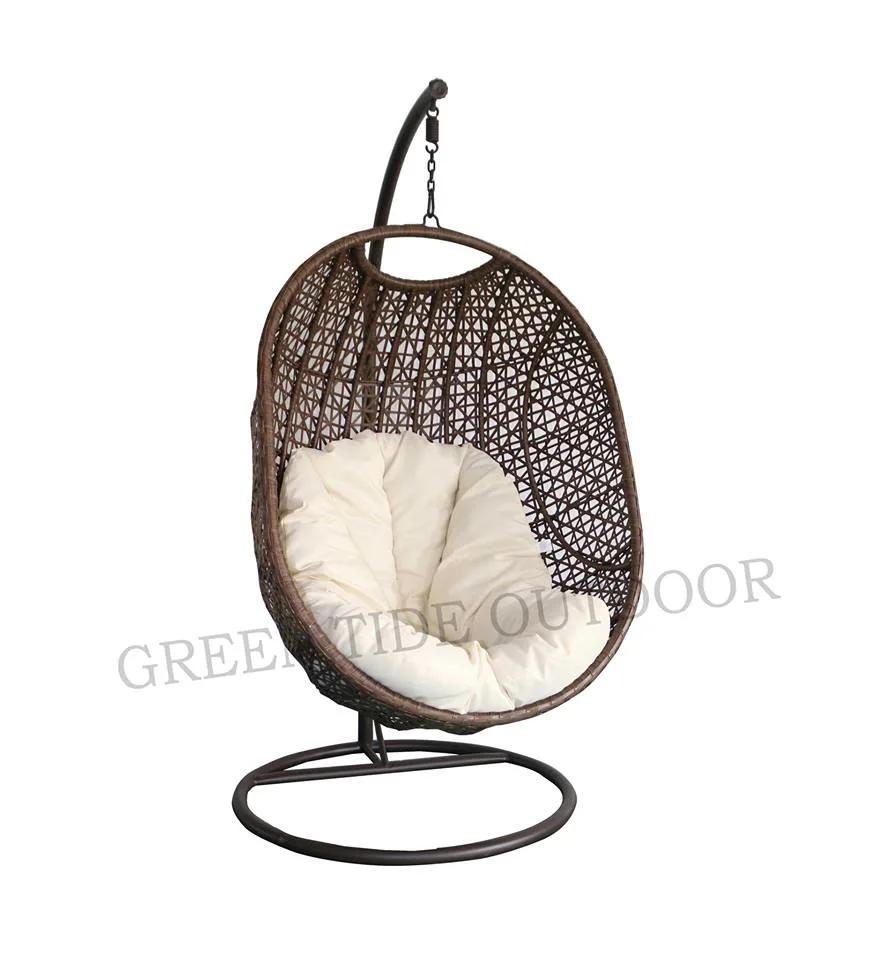 Outdoor Patio Wicker Hammock Garden Hanging Rattan Egg Swing Chair