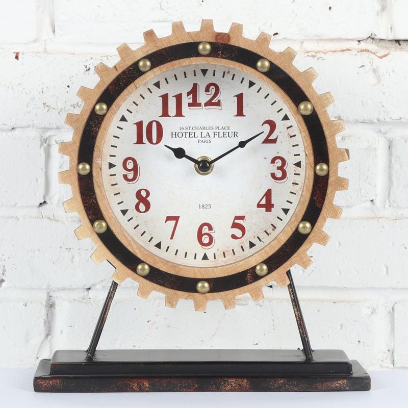 Iron & MDF Table Clock with Sky Wheel Shape for Home Decor, Leader & Unique Table Clock, Promotional Gift Clock, Desk Clock, Kids Table Clock