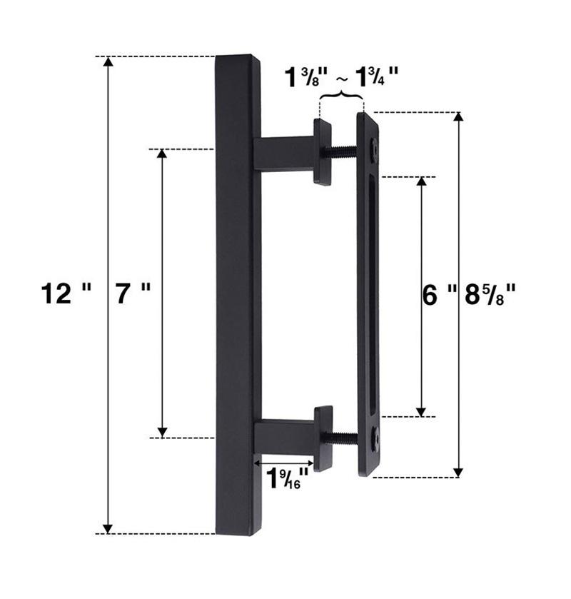 Factory Price Door & Window Concealed Handles Wooden Door Barn Door Accessories Carbon Steel Sliding Barn Door Handle Hardware Kit