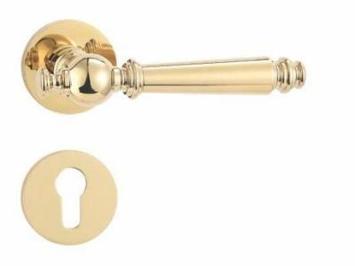 Modern Popular Color Satin Brass Door Hardware Zinc Alloy Door Lever Handle