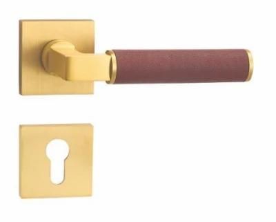 High Quality Safety Solid Brass Euro Cylinder Antique Door Handles