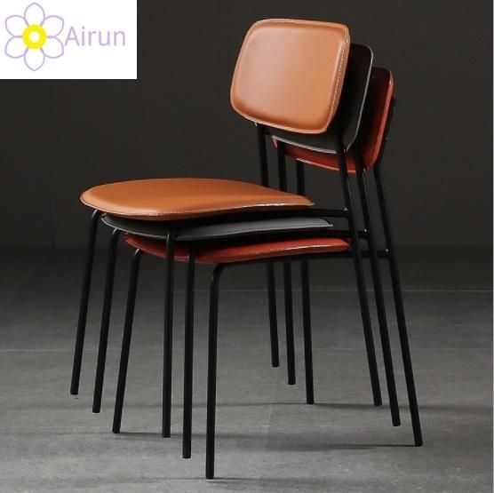 Topwell Wholesale PU Leather Round Back Dining Leisure Chair