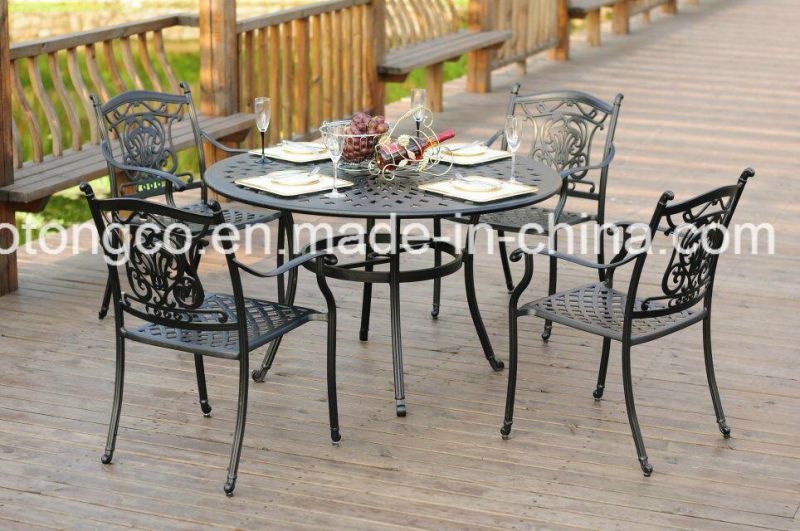 New Patio Furniture Modern Design Cast Aluminum Bistro Set in Antique Copper