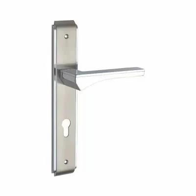 Zinc Alloy Privacy Function Toilet and Bathroom Metal Door Handles with Plate
