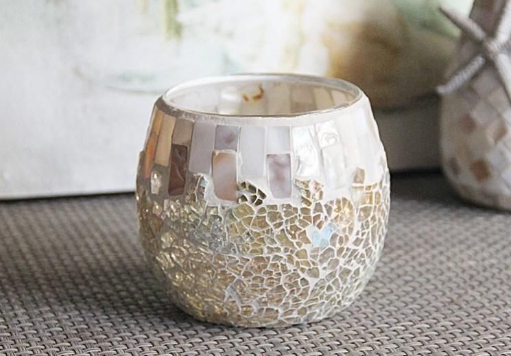 Shell Glass Candle Cup DIY Aromatherapy Candle Holder for Decoration