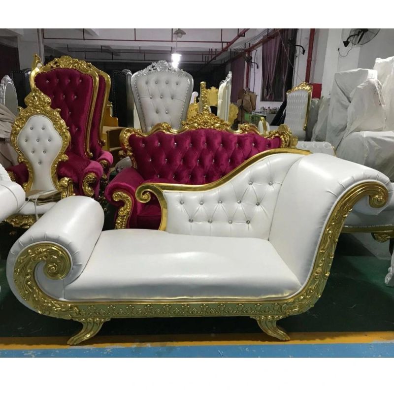 Luxury Royal Cheap King Throne Chair Wedding Gold Bride and Groom Chair