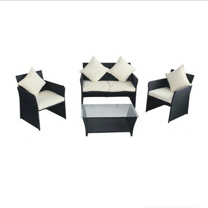 High Quality Black Europe Garden Furniture 4PCS Sets