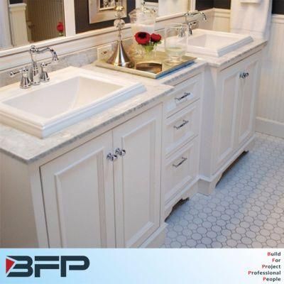 European Modern Style Vinly Shaker Panel Customized Double Bathroom Vanities