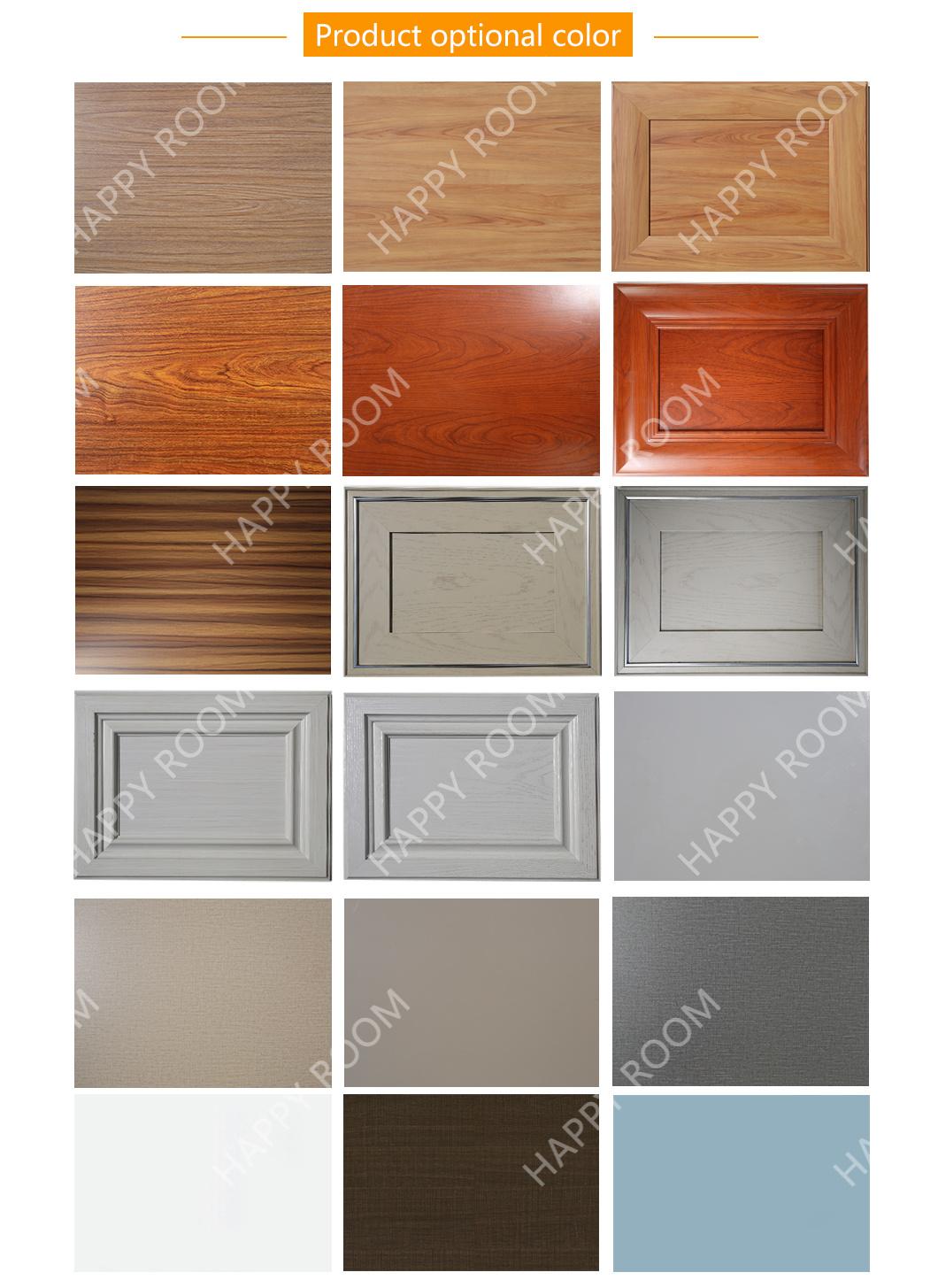 Newest Designs Aluminum Aluminium Wood - Grain Bedroom Kitchen Cabinet Furniture