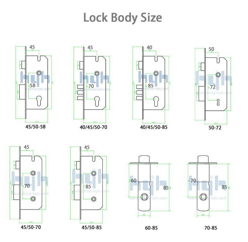Customized Popular Interior Door Handles Lock Black Interior Door Lock