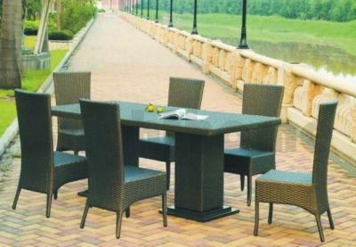 Aluminium PE Rattan Outdoor Dining Furniture