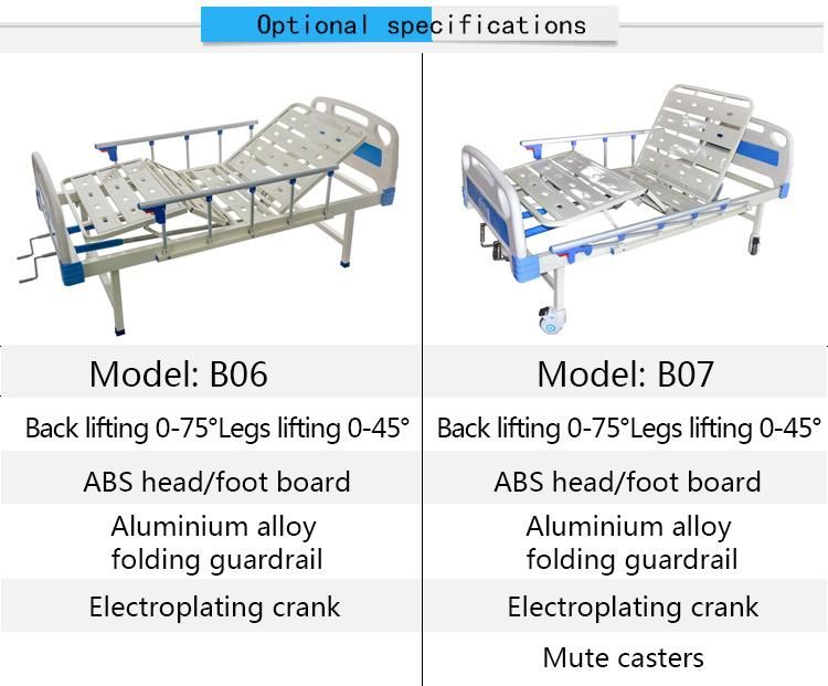 European Standard Two Functions Manual Hospital Bed