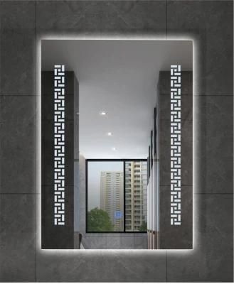 Good Quality Simple Model LED Wall Mounted Defogger Square Bathroom Mirror