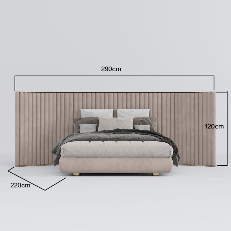2022 Hot Selling Wooden Home Bedroom Furniture Luxury Foam Mattress Bed with Headboard