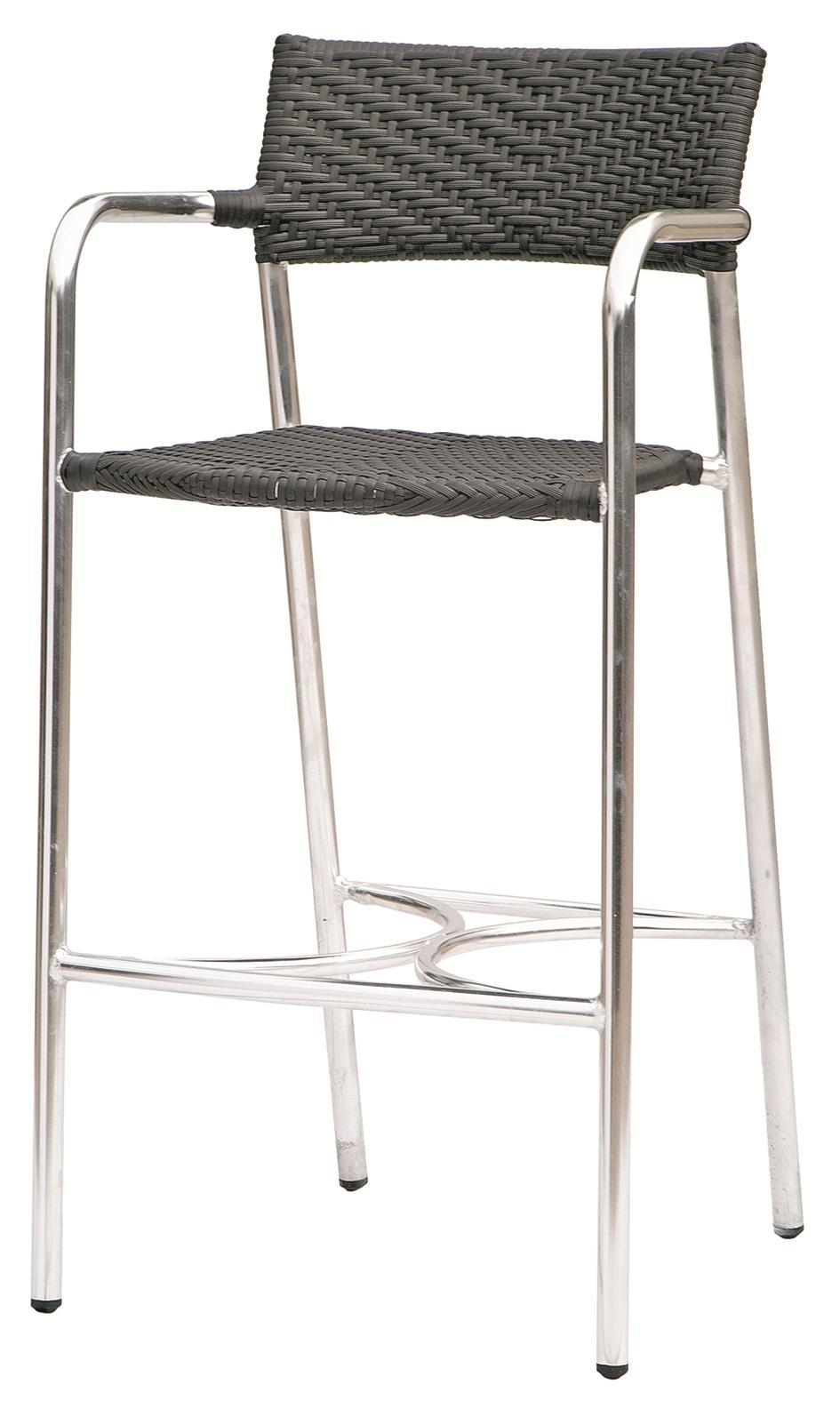 European Style Stackable Rattan Bar Stool Chair