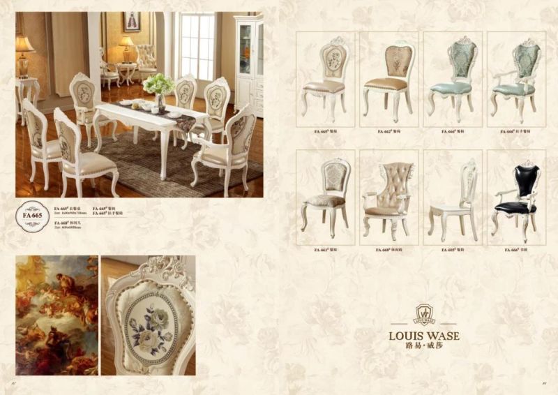 European Palatial Style Wooden Home Dining Room Furniture