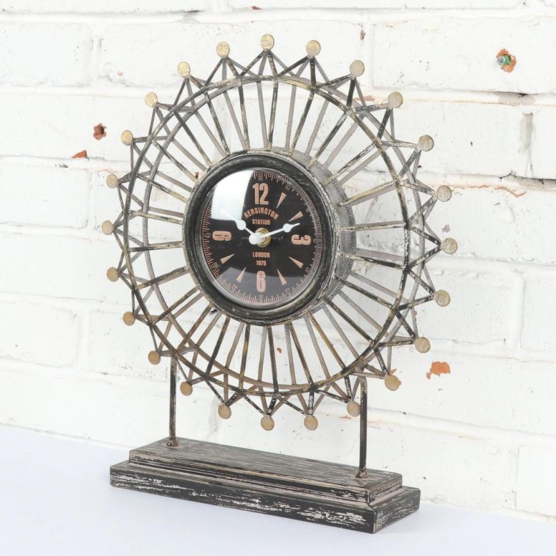 Matel Sky Wheel Table Clock for Kids, Leader & Unique Table Clock, Promotional Gift Clock, Desk Clock, Mantel Clock