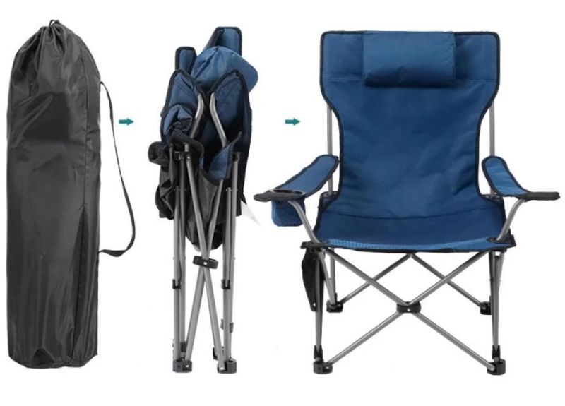 Foldable Camping Chairs with Storage Space