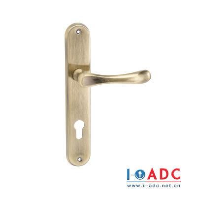 Furniture Door Accessories Hardware Commercial Hotel Door Lock Handle with Plate