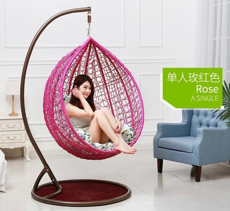 Rattan Wicker Cane Patio Hanging Egg Swing Chair Garden Cane Furniture Leisure Chair Single Weave Chair