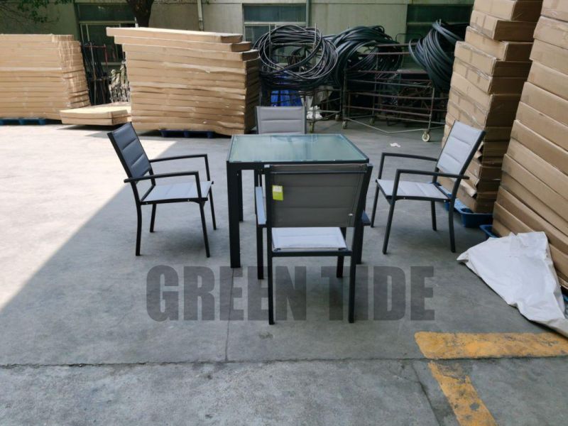 Outdoor Garden Patio Furniture Aluminum Dining Furniture Sets 5PCS