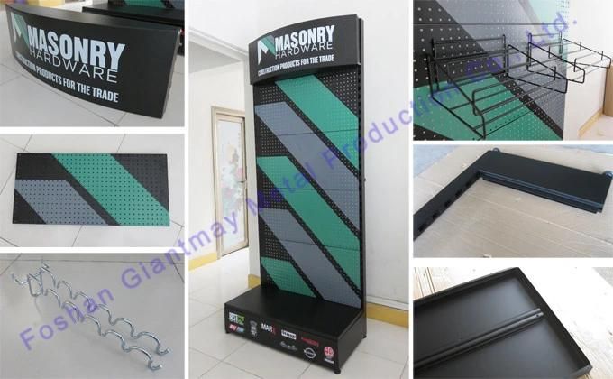 Metal Floor Standing Hardware Power Tools Exhibition Wall Display Stand