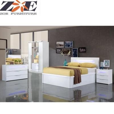 Global Hot Sale MDF Polyurethane Finish Bedroom Furniture with Storage Bed