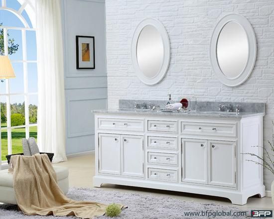 European Style PVC Shaker Door Base Cabinet for Bathroom