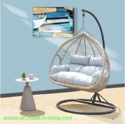 Single Double Swing Cradle Chair Comfortable Balcony Outdoor Custom Home Indoor Hanging Basket Chair Wicker Chair Rocking Chair Hanging Chair