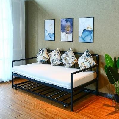 Cheap China New Design Hotel King Bedroom Furniture Platform Frame Day Full Metal Bed