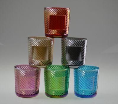 New Design Glass Candle Holder in Many Different Colors and Patterns