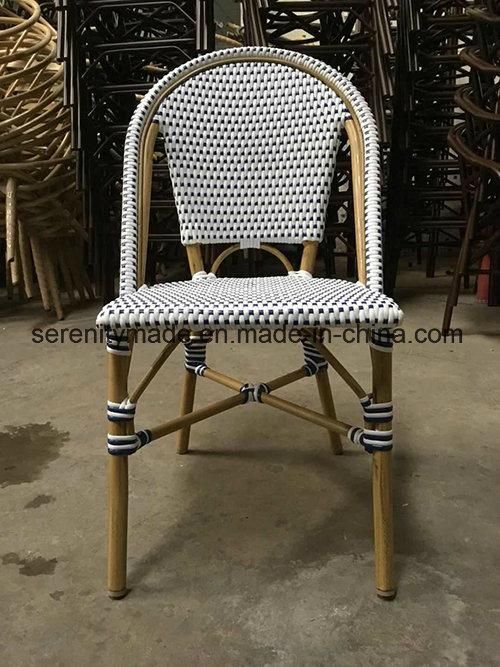 Rattan Furniture Stackable Armless Bistro Rattan Outdoor Bar Stools