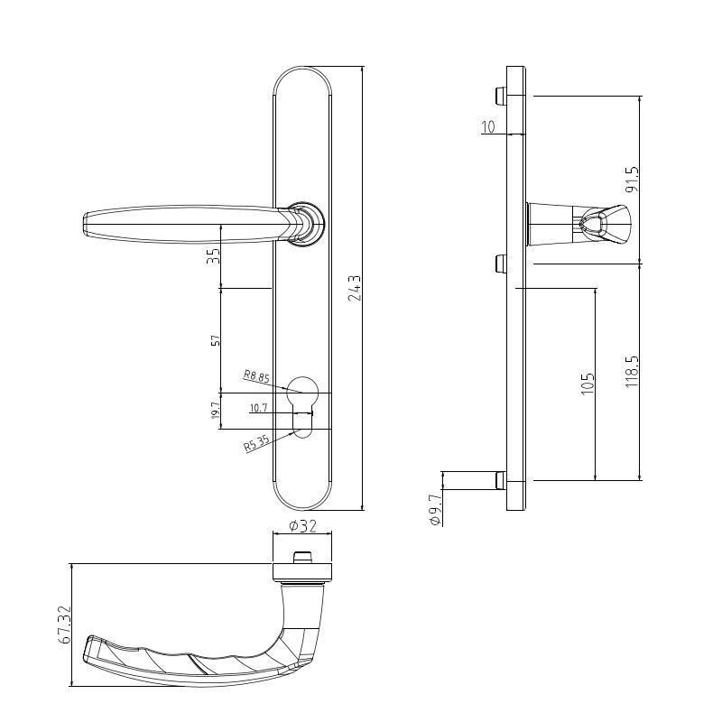 Hopo Chinese Professional Manufacturer Offers Door Pull Handle