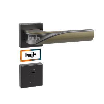 European Market Matt Black Lever Type Zinc Interior Door Handle Lock