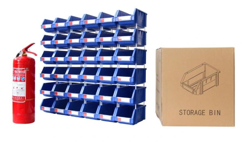 Warehouse Storage Plastic Shelf Bins with Steel Rack for Spare Parts