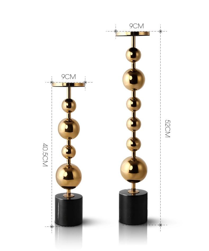 European Candlesticks Living Room Candle Holder Stainless Steel Home Decoration Candelabra