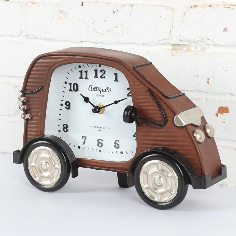 Bus Shape Metal Table Clock for Kids, Leader & Unique Table Clock, Iron Desk Clock, Kids Table Clock, Mantel Clock, Car Shape Clock