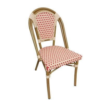 Wholesale Custom All-Weather French Style Outdoor Rattan Dining Arm Bistro Chairs