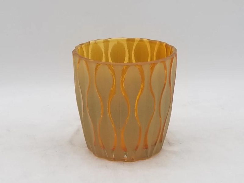 Frosted Candle Holder with Various Color and Various Pattern