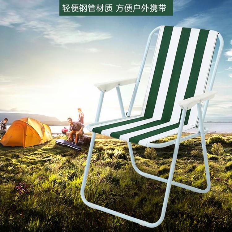 Folding Chair Outdoor Leisure Spring Chair Camping Beach Chair Indoor Back Chair Lunch Chair