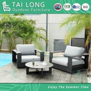 Garden Aluminum Sofa Set with Sunproof Cushion Bistro Leisure Sofa