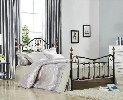 European French Italian Light Luxury High-End Double Iron Bed