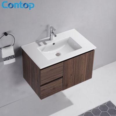 Wood Color Bathroom Vanity Cabinet Combo Set Undermount Resin Vessel Sink