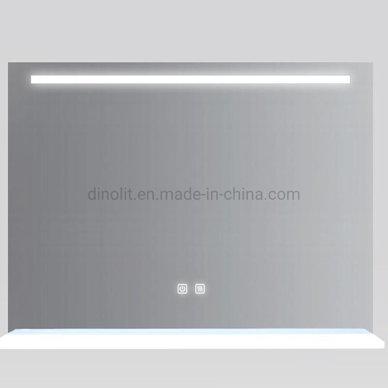 Simple Smart Waterproofed LED Bath Wall Vanity Mirror Bathroom LED Lighted Glass Mirror with Touch Sensor Switch with CE RoHS IP44 (Dimmer, bluetooth speaker)