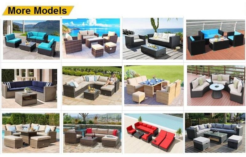 Economic Hot Sale Outdoor Patio Rattan/Wicker Corner Sofa Garden Furniture