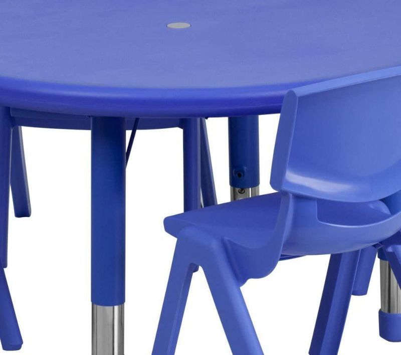 Kindergarten Study Desk and Chair Set, Kindergarten Round Table Nursery School