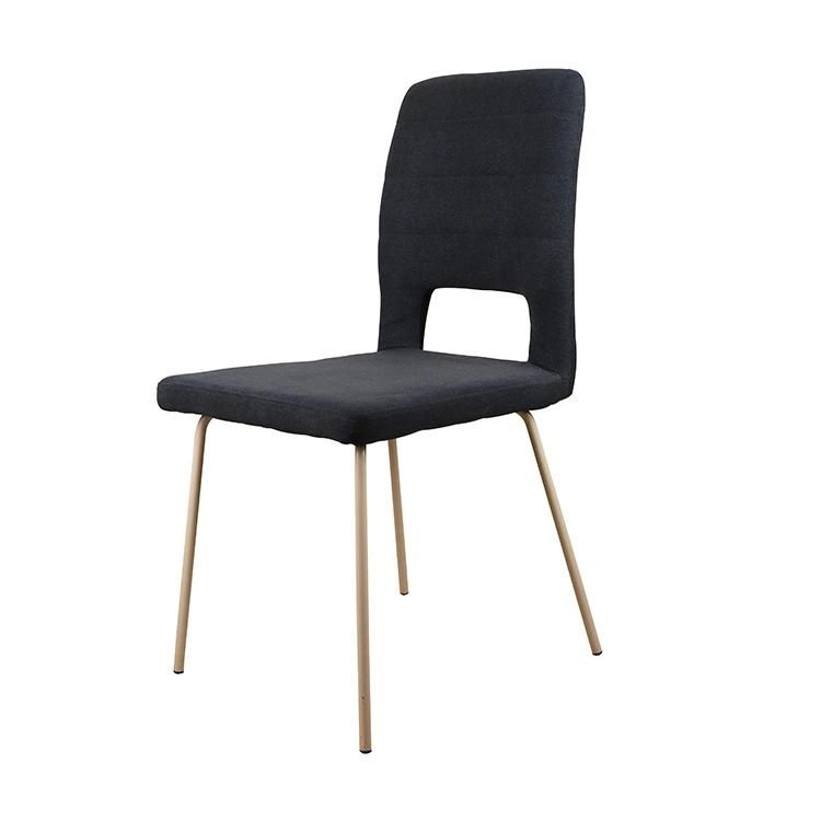 Modern Furniture European Black Armchair Velvet Linen Fabric Accent Chair Velvet Dining Chairs