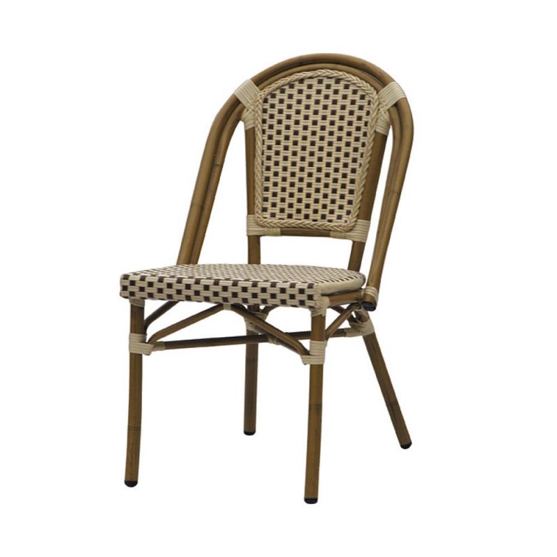 French Style Restaurant Garden Outdoor Rattan Dining Chair Bistro Chairs