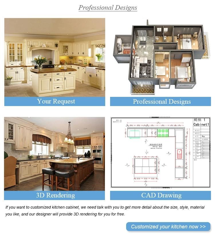 European French Style Pantry Cupboard Wood Cabinets Modern Luxury Classic White Modular Kitchen Cabinet with Island