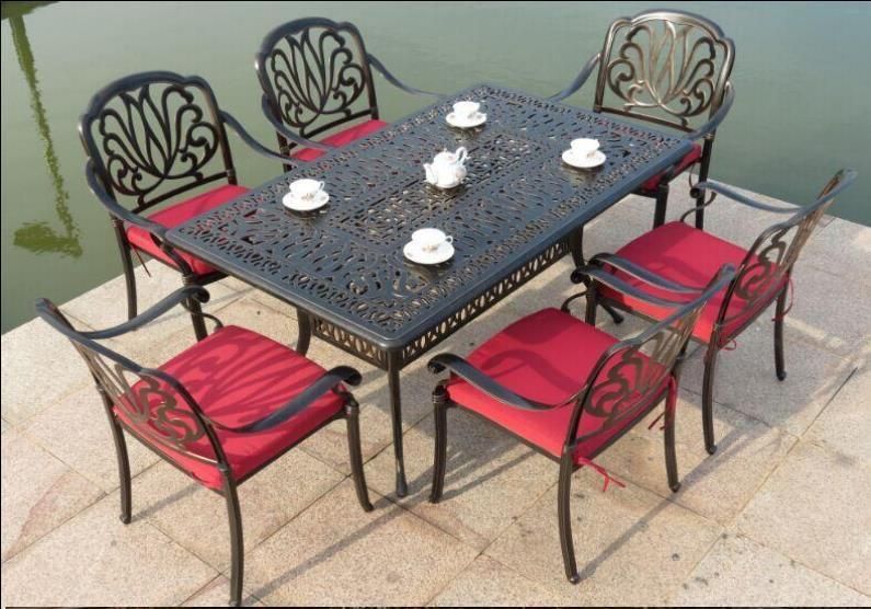 High Quality Chair and Table Die Cast Metal Tables Die Casting Furniture Set Outdoor Aluminum Table Outdoor Furniture